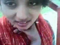 Young Bangladeshi girlfriend flashes her boobies on camera